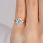 6ct Oval  Moissanite Engagement Ring