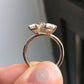 2.5ct Round/Emerald 2 Stone Moissanite Engagement Ring