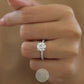 2.5ct Round  Moissanite Engagement Ring