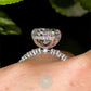 3ct Oval Moissanite Haiden Halo Design Engagement Ring