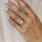 3ct Cushion Moissanite Engagement Ring