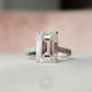 4ct Emerald Moissanite Engagement Ring