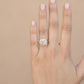 Round Cut Moissanite Ice Out  Ring with 1 to 3 carats in 9k/10k/14k/18K White Gold, Yellow Gold or Rose Gold