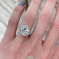 8ct Round Moissanite Engagement Ring