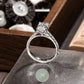 4ct Emerald  Moissanite Engagement Ring