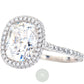 4ct Cushion  Moissanite Engagement Ring