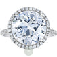 8ct Round Moissanite Engagement Ring