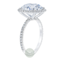 8ct Round Moissanite Engagement Ring