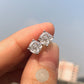 1.5ct*2 Cushion Moissanite Engagement Earrings
