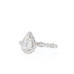 Pear Cut Moissanite Ring with 1 to 3 carats in 9k/10k/14k/18K White Gold, Yellow Gold or Rose Gold