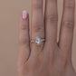 Pear Cut Moissanite Ring with 1 to 3 carats in 9k/10k/14k/18K White Gold, Yellow Gold or Rose Gold