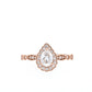 Pear Cut Moissanite Ring with 1 to 3 carats in 9k/10k/14k/18K White Gold, Yellow Gold or Rose Gold