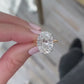 8ct Oval  Moissanite Engagement Ring
