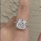 8ct  Cushion Moissanite Engagement Ring